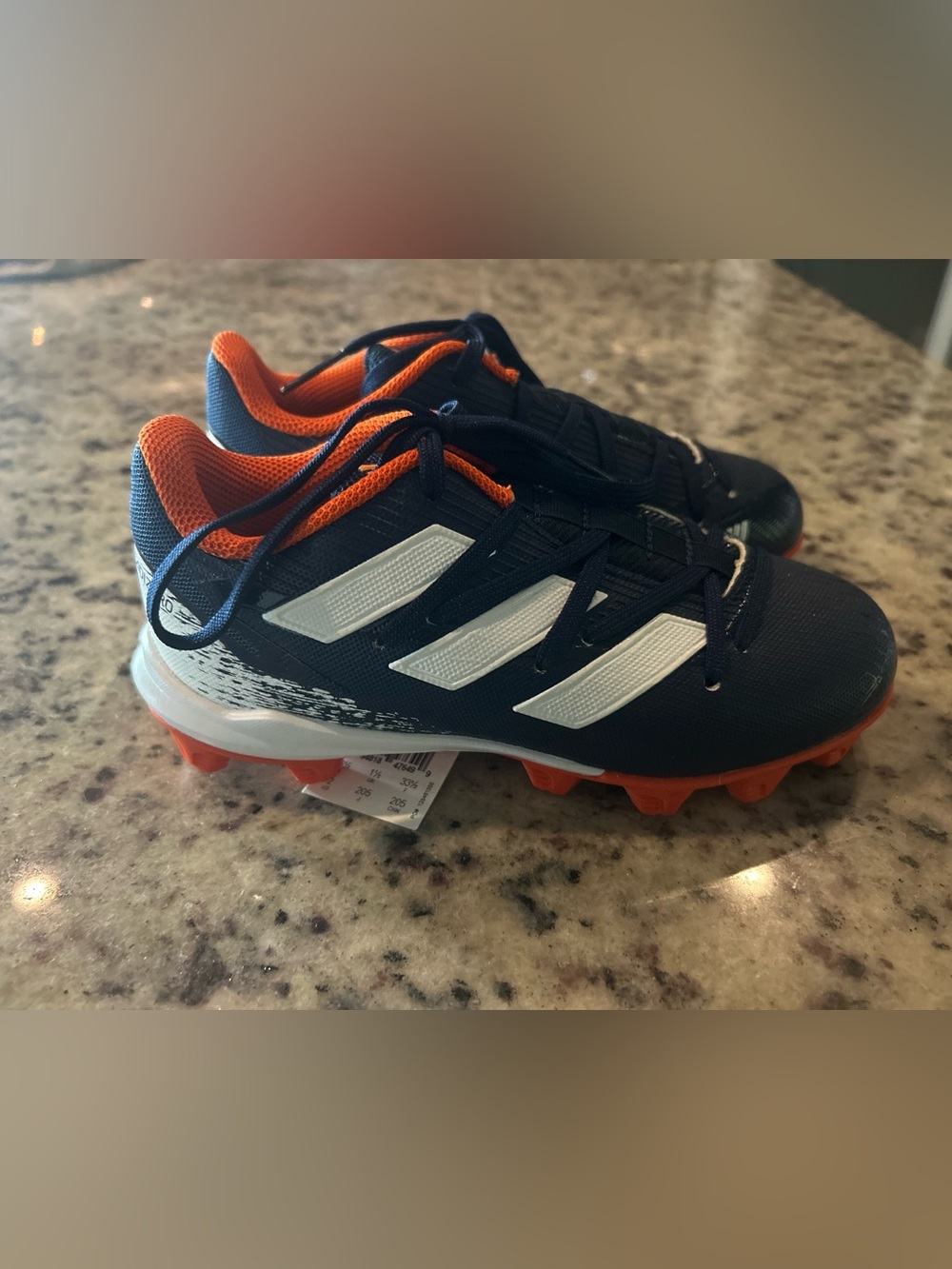 adidas Kids Navy and Orange Soccer Cleats